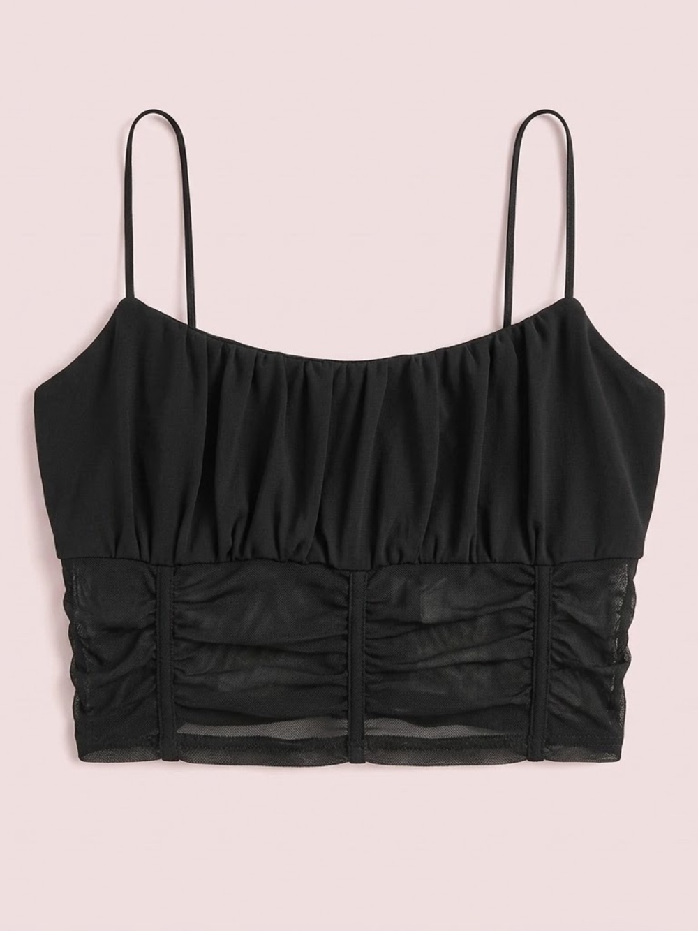 Garage Black Sheer Bustier Crop Top